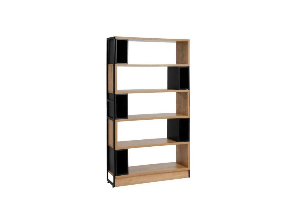 Bibliothèque 5 étagères Bois/Métal - LOUISA 1 Bibliothèque 5 étagères Bois/Métal - LOUISA