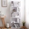 Bibliotheque Etageres Bois Blanc Design 172,5x60x24,5 -Deco.fr Soldes Boutique bibliotheque 18399837