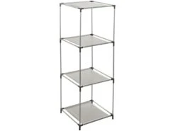 Bibliothèque En Métal Avec 3 étagères L.36xP.35xH.35cm