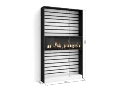 Étagère Bibliothèque, 110x186x25cm, Salon Salle à Manger Bureau, Cheminée électrique, Blanc Et Noir 10 Étagère Bibliothèque, 110x186x25cm, Salon Salle à Manger Bureau, Cheminée électrique, Blanc Et Noir -Deco.fr Soldes Boutique bibliotheque 19389091