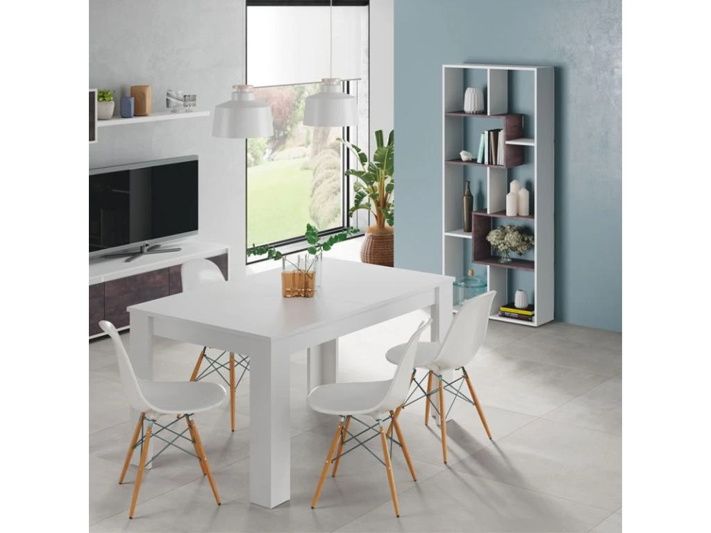 Bibliothèque étagères 7 Cases Blanc/Béton - TUKTUK - L 80 X L 25 X H 180 Cm 6 Bibliothèque étagères 7 Cases Blanc/Béton - TUKTUK - L 80 X L 25 X H 180 Cm – Image 6