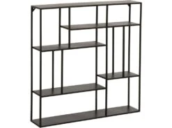 Bibliothèque Murale Metal Noir Black Rock