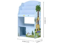 Bibliothèque Enfant Avec Placard De Rangement En Bois Bleu -Deco.fr Soldes Boutique bibliotheque 21285901