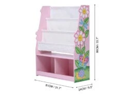 Etagère De Rangement Enfant Fille En Bois Magic Garden Rose 6 Etagère De Rangement Enfant Fille En Bois Magic Garden Rose -Deco.fr Soldes Boutique bibliotheque 21286139