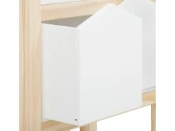 Bibliothèque Square Line 2 Paniers Blanc Nature -Deco.fr Soldes Boutique bibliotheque 21516631