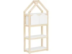 Bibliothèque Square Line 2 Paniers Blanc Nature -Deco.fr Soldes Boutique bibliotheque 21516635