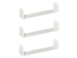 Lot De 3 étagères Murales SANTOS Blanches