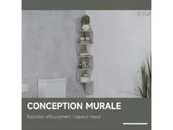 Etagère D'angle Zig-zag BENONI Gris Béton Ciré 9 Etagère D'angle Zig-zag BENONI Gris Béton Ciré -Deco.fr Soldes Boutique bibliotheque 21988721