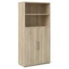 Prisme Armoire De Bureau 2 Portes Et 1 Tablette De Rangement. Finition Chêne. -Deco.fr Soldes Boutique bibliotheque 22082997