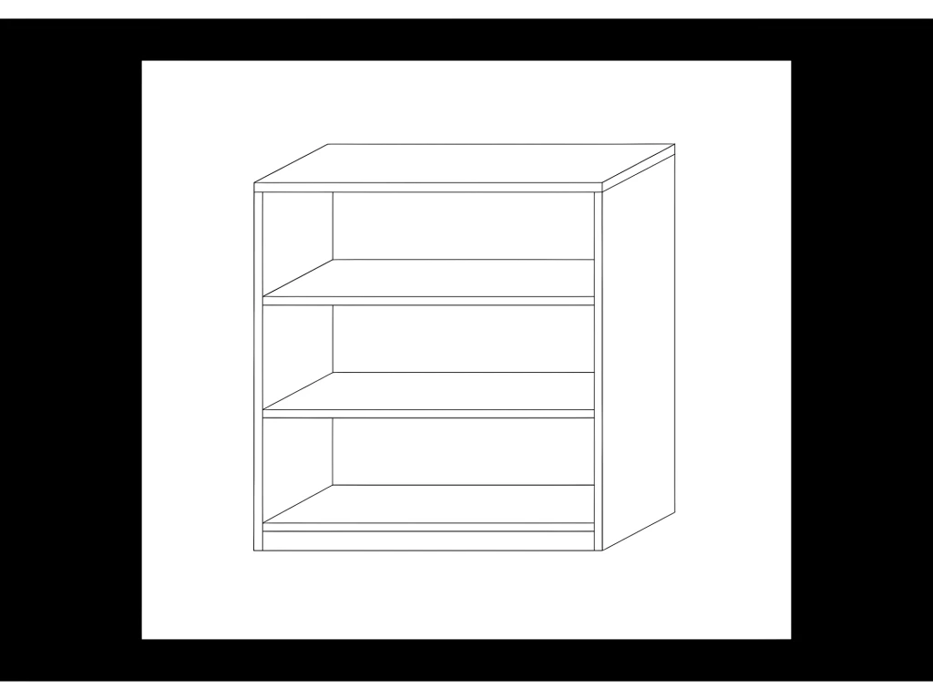 Bibliothèque Design 2 étagères, Coloris Chêne Gris Collection SPACI 2 Bibliothèque Design 2 étagères, Coloris Chêne Gris Collection SPACI – Image 2