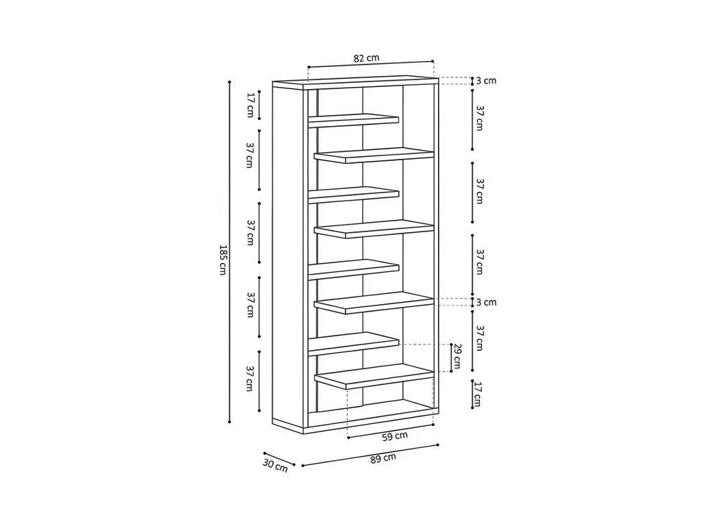 Bibliothèque Large Design, Coloris Bois Collection MIRE 4 Bibliothèque Large Design, Coloris Bois Collection MIRE – Image 4