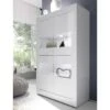 Vitrine COMETE - LEDs - 4 Portes - Blanc Laqué -Deco.fr Soldes Boutique bibliotheque 381535