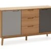 Buffet Bruce 3 Tiroirs Et 2 Portes , Bois Massif, 140 Cm Largeur -Deco.fr Soldes Boutique buffet 10403285
