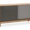 Buffet Magnus 2 Portes Coulissantes Couleur Gris, Bois Massif, 140 Cm Largeur -Deco.fr Soldes Boutique buffet 10403315