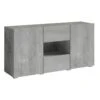 Buffet Design 140cm Pour Salon Couleur Gris Effet Béton Collection PAROS. -Deco.fr Soldes Boutique buffet 10551961