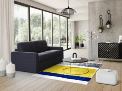 Buffet Art Déco PRISMIN - 3 Tiroirs & 2 Portes - Bois De Manguier Et Métal - Noir Et Doré -Deco.fr Soldes Boutique buffet 10671825