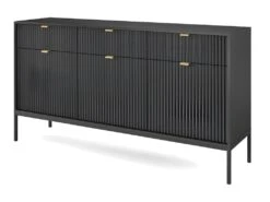 Ensemble Buffet Et Meuble TV Noir - Séjour Contemporain LIOUBA -Deco.fr Soldes Boutique buffet 10902761