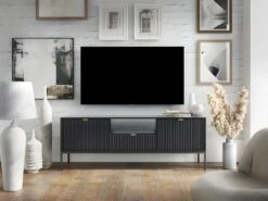 Ensemble Buffet Et Meuble TV Noir - Séjour Contemporain LIOUBA -Deco.fr Soldes Boutique buffet 10902767