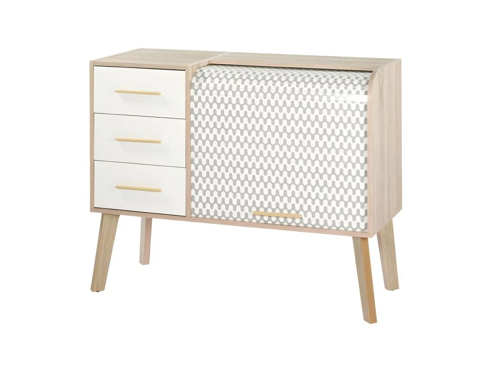 Meuble D'entrée à Rideau, 3 Tiroirs - ARKOS N°5 1 Meuble D'entrée à Rideau, 3 Tiroirs - ARKOS N°5