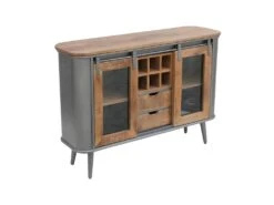 Buffet 2 Portes, 6 Niches, 2 Tiroirs Bois/Metal - JINK -Deco.fr Soldes Boutique buffet 11133901