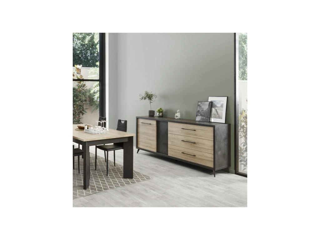 Buffet 2 Portes 3 Tiroirs - LOMI 2 Buffet 2 Portes 3 Tiroirs - LOMI – Image 2