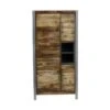 Armoire 4 Portes, 2 Niches, 1 Tiroir Bois/Metal - JINK 4 Armoire 4 Portes, 2 Niches, 1 Tiroir Bois/Metal - JINK -Deco.fr Soldes Boutique buffet 11140253