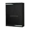 Vaisselier 4 Portes Noir Laqué Brillant- PESMES -Deco.fr Soldes Boutique buffet 11140523