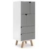 Buffet Haut 4 Portes 2 Tiroirs L57 X H140 Cm - Tokio -Deco.fr Soldes Boutique buffet 11451553