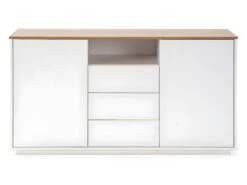 Buffet Bob 3 Tiroirs Et 2 Portes Blanc/chêne, Bois Massif 7 Buffet Bob 3 Tiroirs Et 2 Portes Blanc/chêne, Bois Massif -Deco.fr Soldes Boutique buffet 12219895