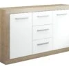 Buffet Loira 2 Portes 3 Tiroirs 78X134X35Cm Cambrian-Blanc - Venprodin -Deco.fr Soldes Boutique buffet 12356381