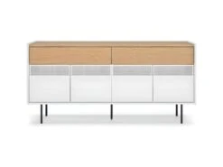 Buffet RADIO - Chêne Et Blanc Laqué - TEMAHOME