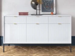 Buffet Avec 3 Portes Et 3 Tiroirs - Blanc - LIOUBA De Pascal MORABITO 7 Buffet Avec 3 Portes Et 3 Tiroirs - Blanc - LIOUBA De Pascal MORABITO -Deco.fr Soldes Boutique buffet 12654227