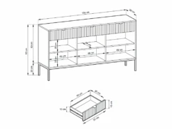 Buffet Avec 3 Portes Et 3 Tiroirs - Gris - LIOUBA De Pascal MORABITO 15 Buffet Avec 3 Portes Et 3 Tiroirs - Gris - LIOUBA De Pascal MORABITO -Deco.fr Soldes Boutique buffet 12654237 1