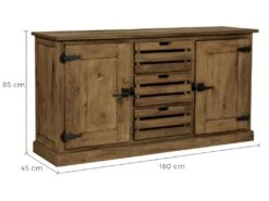 Buffet Ottawa En Bois 2 Portes 3 Tiroirs 9 Buffet Ottawa En Bois 2 Portes 3 Tiroirs -Deco.fr Soldes Boutique buffet 13003601