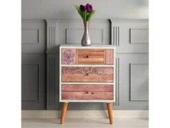 Meuble En Noyer Blanc Avec Panneau De Particules 100% Mélaminé. 50x68x35 -Deco.fr Soldes Boutique buffet 13047639