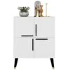 Meuble En Bois Blanc Avec Panneaux De Particules 100% Mélaminés. 70x90x35 Cm -Deco.fr Soldes Boutique buffet 13047673