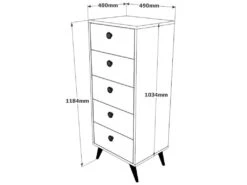 Meuble En Bois Noir Avec Panneaux De Particules 100% Mélaminés. 49x118,4x40 -Deco.fr Soldes Boutique buffet 13047755