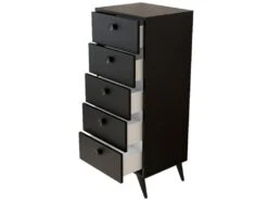 Meuble En Bois Noir Avec Panneaux De Particules 100% Mélaminés. 49x118,4x40 -Deco.fr Soldes Boutique buffet 13047757