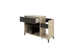 Meuble De Rangement 1 Tiroir Noir/Bois - CHICALA -Deco.fr Soldes Boutique buffet 13962375