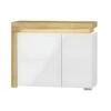 Buffet 2 Portes LED Inclus Teo Blanc Et Bois 12 Buffet 2 Portes LED Inclus Teo Blanc Et Bois -Deco.fr Soldes Boutique buffet 14055463
