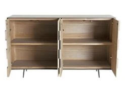 CLEMENCE - Buffet 4 Portes Bois Sapin Et Pieds Métal -Deco.fr Soldes Boutique buffet 14652187