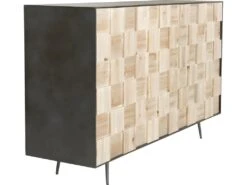 CLEMENCE - Buffet 4 Portes Bois Sapin Et Pieds Métal -Deco.fr Soldes Boutique buffet 14652189