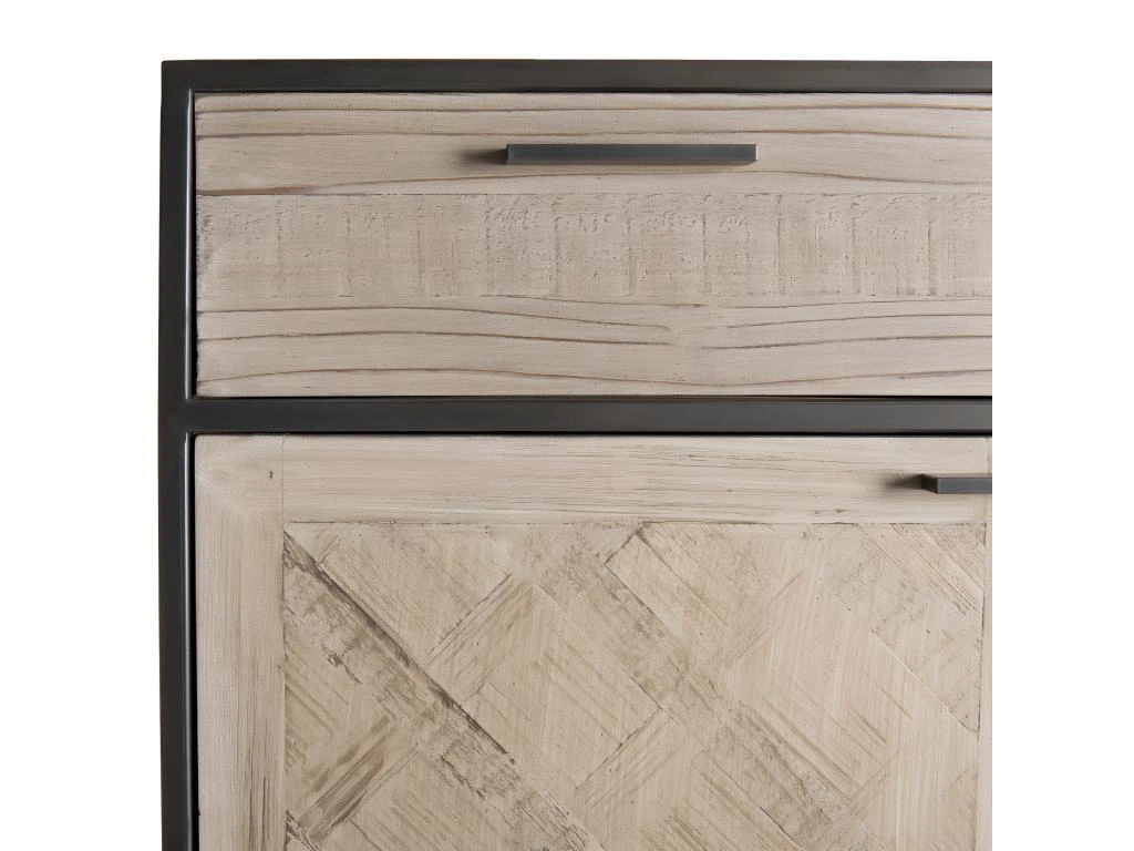 CLEMENCE - Buffet 2 Portes 2 Tiroirs Bois Sapin Et Métal 3 CLEMENCE - Buffet 2 Portes 2 Tiroirs Bois Sapin Et Métal – Image 3