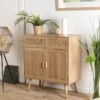 ROMEO - Buffet Couleur Naturelle 2 Tiroirs 2 Portes Bois Cannage -Deco.fr Soldes Boutique buffet 14657343