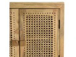 ISA - Buffet Marron 2 Portes Bois De Manguier Et Cannage Couleur Naturelle -Deco.fr Soldes Boutique buffet 14657529