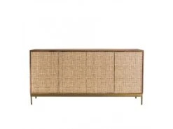 ALIX - Buffet En Bois De Manguier 4 Portes Motifs Ethniques -Deco.fr Soldes Boutique buffet 14668173