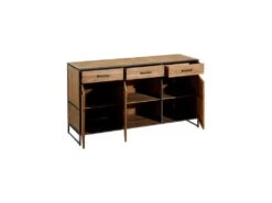Buffet 3 Portes 3 Tiroirs Bois/Métal - CINCINNATI -Deco.fr Soldes Boutique buffet 17623275