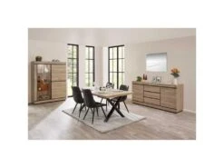 Buffet 2 Portes 3 Tiroirs Chêne Naturel - COURTRAI -Deco.fr Soldes Boutique buffet 17623327