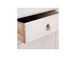 Buffet 4 Tiroirs 2 étagères Bois De Pin Blanchi - ARRABIA -Deco.fr Soldes Boutique buffet 17623343