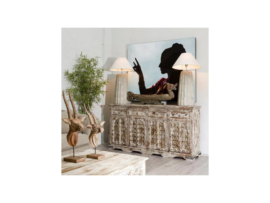 Buffet Bois De Manguier/Blanc - RIVA N°1 2 Buffet Bois De Manguier/Blanc - RIVA N°1 – Image 2